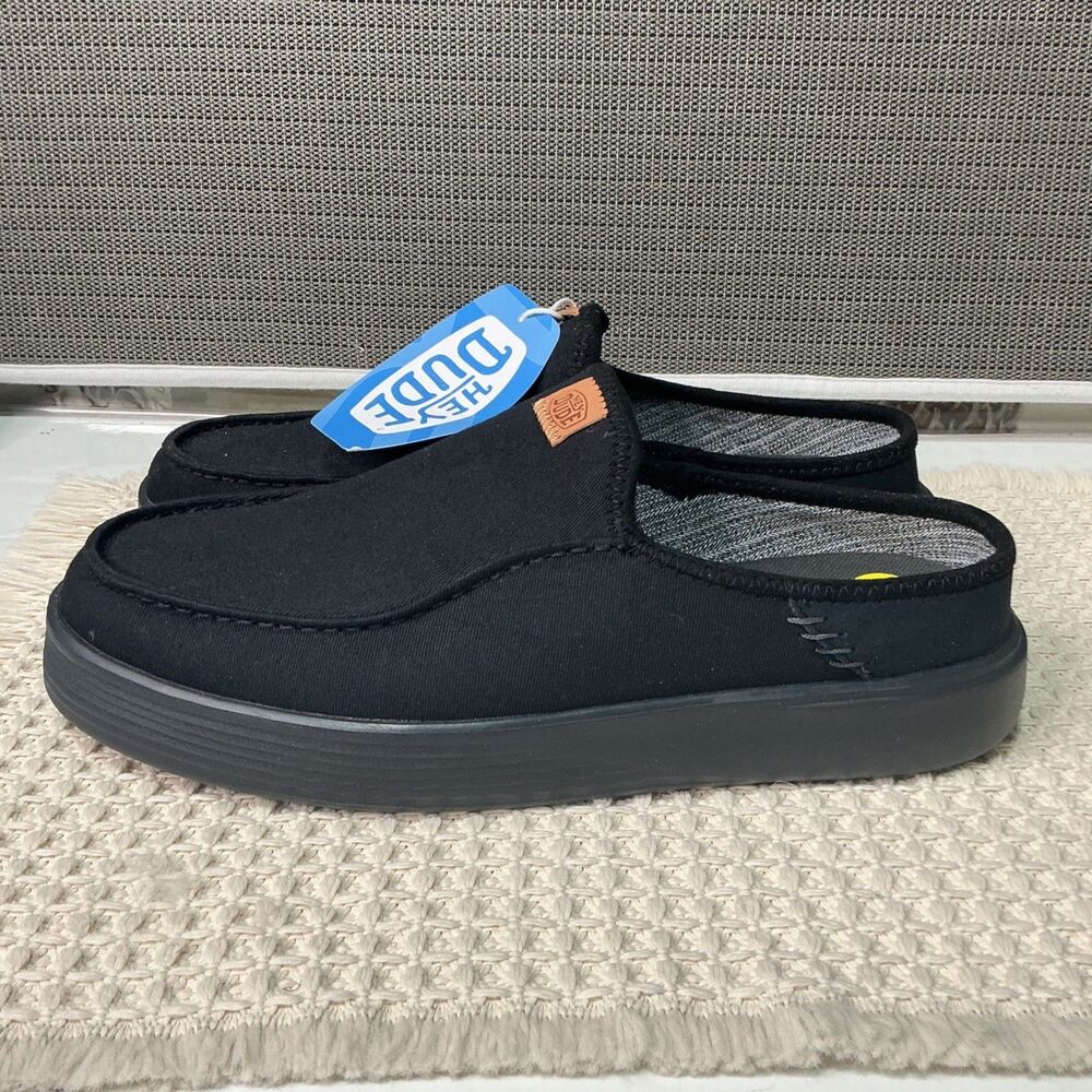 Hey Dude Austin M Workwear Slip-On Shoes Black Size 11 Mens Durable & Lightweigh